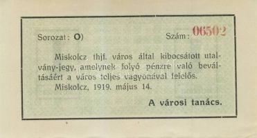 Miskolc 1919. 1K T:I-