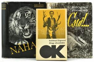 Széchényi Zsigmond 3 műve:  Nahar. Indiai útinapló.;  Csui!... Afrikai vadásznapló. Afrikai vadásznapló 1928. október - 1929. április.; Bp., 1964-1973., Szépirodalmi Könyvkiadó. Kiadói félvászon-kötésekben, kiadói kissé szakadt papírborítóban.;  Ahogy elkezdődött... Bp., 1976., Szépirodalmi Könyvkiadó. Kiadói papírkötés.