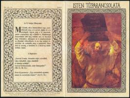 cca 1995-2000 Isten tízparancsolata, kihajtható nyomtatvány