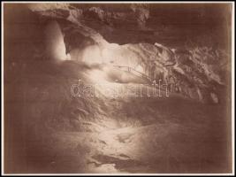 Dobsina, első terem, vintage fotó, vékony kartonra ragasztva, 15,5x21 cm