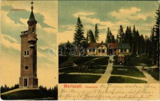 1910 Mariazell (Steiermark), Bürgeralpe, Aussichtsturm / lookout tower, tourist house (EK)