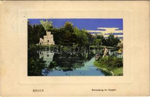 1912 Baden bei Wien (Baden), Bienenburg im Kurpark / spa, park (EK)