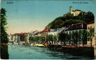 1912 Ljubljana, Laibach; Partie an der Laibach / riverside (EK)