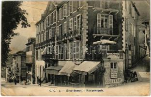 Eaux-Bonnes, Rue principale / street view, shops, auto garage, hotel (b)