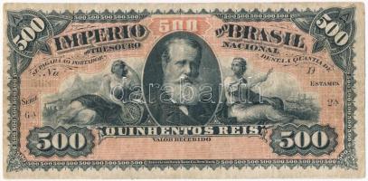 Brazília 1878. 500R "6A 568" T:III Brasil 1878. 500 Reis "6A 568" C:F