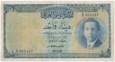 Irak 1950. 1D "II. Fejszál" "X 963467" T:III Iraq 1950. 1 Dinar "Faisal II" "X 963467" C:F Krause P#29