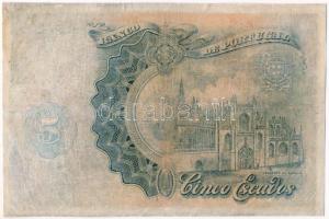 Portugália 1922. 5E "ABS 19075" T:III- restuarált
Portugal 1922. 5 Escudos "ABS 1907...
