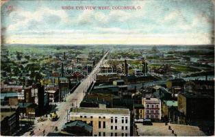 1909 Columbus (Ohio), Birds Eye View West, tram (EK)