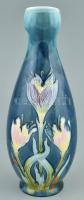 Szecessziós fajansz váza. Jelzés nélkül, kis repedéssel. 32 cm