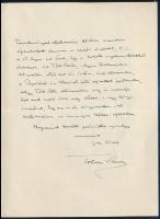 1931 Tolnai Vilmos (1870-1937) nyelvész, irodalomtörténész, egyetemi tanár autográf levele egy kollé...