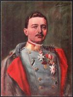 cca 1916 IV. Károlyról készült festmény, korabeli nyomata 28x22 cm