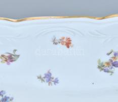 Óherendi jelzésű!!!! matricás porcelán kínálótál, kopott, 33x24cm