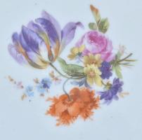 Óherendi jelzésű!!!! matricás porcelán kínálótál, kopott, 33x24cm