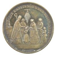 Ausztria ~1840. "A Szent Bérmálás emlékére" kétoldalas Ag emlékérem, eredeti dísztokban, &...