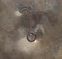 Ezüst (Ag) teáskanna, jelzett, bruttó:660g, m:18cm