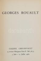 Georges Roault 1960 Galerie Creuzevault kiállítási katalógus 7 db reprodukciós táblával, kissé sérült papírborítóval