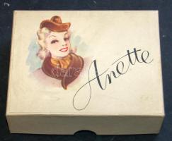 cca 1930 Anette jó állapotú papír harisnyásdoboz