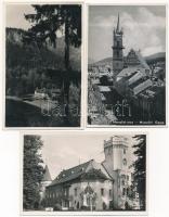 3 db RÉGI erdélyi képeslap: Nagykároly, Beszterce, Tusnád-fürdő / 3 pre-1945 Transylvanian postcard: Carei, Bistrita, Baile Tusnad