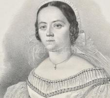 cca 1840-1860 4 db litográfia magyar vonatkozású hírességekkel: Emilia grófnő, Czecey? Sándor, Szász...