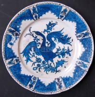 Vankó Basa Lenke vajdasági képzőművész kézzel festett tányér d:25 cm