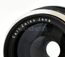 Carl Zeiss Flektogon f/2.8, 35 mm objektív, eredeti bőr tokban Exakta záras. Jó állapotban