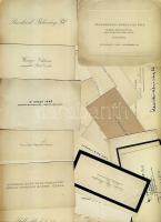 cca 1910-1930 33 db meghívó és vizitkártya