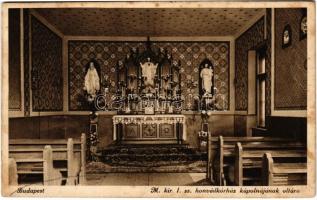 Budapest, M. kir. I. sz. honvéd kórház kápolnájának oltára, belső (fl)