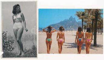 12 db MODERN képeslap erotikus hölgyekkel vegyes minőséggel / 12 modern postcards with erotic ladies in mixed quality