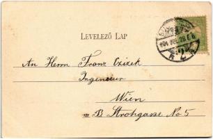 1904 Budapest VI. Váci körút (Bajcsy-Zsilinszky út), villamos, Takarékpénztár, Pollák Testvérek üzle...