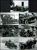 1944 előtt készült felvételek katonákról és automobilokról, vegyes összeállítás különféle forrásokból, 7 db mai nagyítás, 10x15 cm