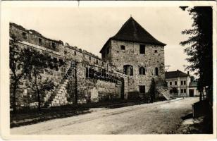 1944 Kolozsvár, Cluj; Bethlen bástya, népiskola / tower, school + 100 éves az Erdélyi Magyar Gazdasági Egyesület So. Stpl (szakadás / tear)