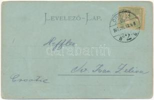 1902 Orsova, Vaskapu-szoros megnyitó hajózása. Hutterer G. kiadása / Eisernes Tor, Eröffnungsfahrt /...