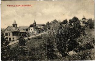 1909 Szováta, Sovata; villatelep, Hecser villa. Erdélyi Simon kiadása / villas (EK)