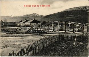 1911 Borsa (Máramaros), Borsa folyó és híd. Berger Miksa kiadása / bridge, riverside