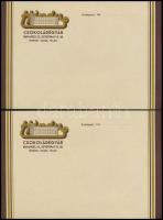 cca 1940 Hindu Csokoládégyár fejléces levélpapír, Bp. IX. Szvetenay u., 2db, 14,5x21,5 cm