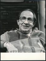 1985 Kolozsvári Grandpierre Emil (1907-1992) író portréja, vintage fotó, a néhai Képes7 c. lap archívumából, 24x18 cm