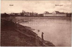 1908 Arad, Maros-part. Kerpel Izsó kiadása / Mures riverbank (EK)