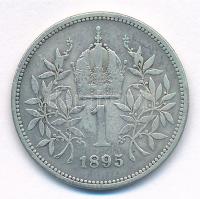 Ausztria 1896. 1K Ag "Ferenc József" T:3 Austria 1896. 1 Corona "Franz Joseph" C...