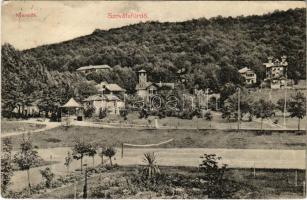 1911 Szováta, Sovata; nyaralók. Schuster Emil kiadása / villas (ázott sarok / wet corner)