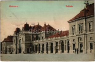1910 Kolozsvár, Cluj; Indóház, vasútállomás. Lehota Anna kiadása / railway station (EB)