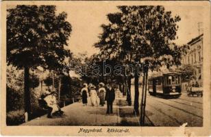 Nagyvárad, Oradea; Rákóczi út, villamos / street view, tram (b)