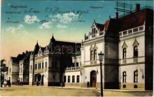 1915 Nagyvárad, Oradea; Pályaudvar, vasútállomás. Vasúti Levelezőlapárusítás 33. sz. 1915. / railway station (r)