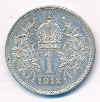 Ausztria 1913. 1K Ag "Ferenc József" T:2,2- Austria 1913. Corona Ag "Franz Joseph&quo...