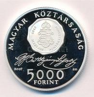 2007. 5000Ft Ag "Batthyány Lajos" kapszulában T:1- (PP) Adamo EM209