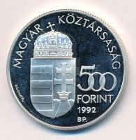 1992. 500Ft Ag "Telstar 1" T:1 (PP) ujjlenyomatos Adamo EM127