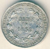 Franciaország cca 1800-as évek vége "Ville de Pontoise-Mezőgazdasági és Kertészeti Társaság" dekoratív Ag zseton 9g T:2/3 ph.