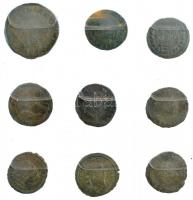 Római Birodalom 9xklf Br érme a III-IV. századból, közte Maximianus, Licinius, Aurelianus, Tacitus, ...