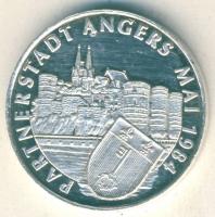 NSZK 1984. "Testvérvárosok-Osnabrück-Angers" Ag zseton 3,3g T:PP