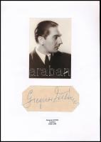 Greguss Zoltán (1904-1986) színész aláírása papírlapon