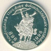 1996. "Honfoglalás-Szt.István" Ag emlékérem 5,6g T:PP